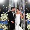 Cortina de Chuva de Seda Laser Colorida 3,3*6,6 pés Decoração de Cena de Teto para Festa de Aniversário Infantil Casamento Cortina de Porta com Franjas
