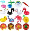 Suministro juguete inflable unicornio portavasos labio rojo cactus inflable verde portavasos limón cojín para taza para producción de figuras