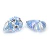 Moissanita Banhada a Azul Pera Moissanita Azul Gelo Pedra Solta em Forma de Gota Moissanita Banhada a Cor Superfície de Anel Atacado