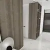 Fábrica de guarda-roupas sob medida para casa inteira em Moganshan, painel ecológico, porta de armário de vidro minimalista, porta a porta para armário de teto, aparador