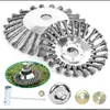 Máquina desmalezadora rueda de corte de alambre de acero, rueda desmalezadora, rueda de alambre de acero, accesorios para cortacésped de gasolina, disco desmalezador de alambre de acero engrosado para jardín