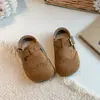 Sapatos de Couro Estilo Coreano para Meninas Infantis Solado Macio Estilo Britânico 2026 Primavera/Outono Novos Retro Sapatos Birkenstock Fashionáveis Sapatos de Salto Baixo