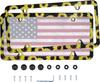 Porta-placa de carro transfronteiriço porta-placa com impressão UV porta-placa de carro americano tendência da moda porta-placa de carro de liga de alumínio padrão americano