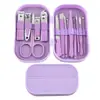 Set de 14 Piezas Cortaúñas en Stock, Nuevo Set Portátil para Uñas para Uso en Casa, Verde Matcha, Manicura y Cuidado de Uñas Transfronterizo
