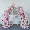 Nuevo Arco de Hierro para Bodas Soporte de Flores Forma de Cuerno Puerta Decoración de Boda al Aire Libre Arco Decoración de Fondo de Boda