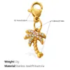 Serie Oceánica de Verano Europea y Americana Colgantes de Estrella de Mar, Delfín y Langosta Incrustados de Diamantes Accesorios de Acero Inoxidable Estilo Festivo para Bricolaje