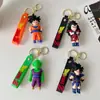Llavero colgante de Dragon Ball adorno de goma suave de PVC figura de anime de dibujos animados llavero colgante para bolsa de pareja