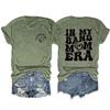 En mi era de madre de banda nota de amor cuello redondo moda manga corta estampado doble cara casual camiseta top mujeres
