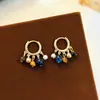 Novos Brincos Pingente de Franja com Contas Multicores Estilo Retrô Chinês, Moda Outono e Inverno, Brincos Étnicos de Nicho de Alta Qualidade