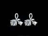 Pendientes de plata de ley S925 con cuerpo completo, brillantes, con diseño original de nicho, con forma de rosa mosang, ligeros, de lujo, de alta gama, al por mayor