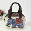 Bolsa de Lona Estilo Novo 2026 com Bordado, Pequena Bolsa de Mão Formato de Concha, Bolsa para Celular, Porta-Moedas, Sacola de Compras Estilo Étnico