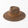 Otoño e Invierno Europeo y Americano Nueva Moda Terciopelo Cuero Decorativo Lana Sombrero Jazz Exterior Compras Forma Cóncava Celebridad de Internet Sombrero Superior Moderno