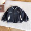 Valle del Viento 2024 Otoño Nueva Ropa Infantil Infantil Estilo Coreano Versátil Bordado de Letras Traje de Béisbol Chaqueta Guapa para Niño