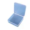 11.0 Caja Plástica Transparente Cuadrada Caja de Almacenamiento de Escritorio Barra de Pegatinas Cuentas Manicura Empaque para Equipo de Pesca Caja Cuadrada
