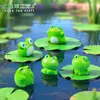 Micro-paisaje rana pequeña creativa linda grano jardinería paisajismo decoraciones DIY accesorios para coleta de pelo adornos pequeños para coche escritorio