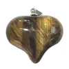 Colgante Corazón de Cristal Natural Corazón de Melocotón Moda Europea y Americana Collar Accesorios para Collares Exportación de Joyería para Ebay Amazon