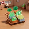 Pollitos de dibujos animados de primavera en pradera en miniatura para micro-paisajismo, decoraciones DIY para escenas de casas de muñecas, adornos para mini coches