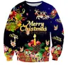 Sudadera Navideña Más Vendida 2026 Estampado Digital 3D Árbol de Navidad Unisex Manga Larga Cuello Redondo Sudadera Pulóver