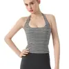 Top Esportivo com Características à Prova de Impacto, Design Traseiro Estiloso, Regata para Pilates Yoga com Bojos, Sutiã Halter Sexy Push-Up
