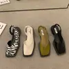 Sandalias Baotou para Mujer Verano 2025 Zapatos de Mujer Nueva Moda Zapatos Franceses Mary Jane Verano Tacones Gruesos Zapatos Retro de Hada