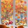 Pegatinas de Hoja de Arce de Otoño para Ventana al por Mayor Pegatinas Estáticas de Hoja de Otoño para Acción de Gracias Decoración del Hogar Pegatinas para Pared Ventana Vidrio