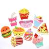 Nuevo y lindo parche acrílico de hamburguesa y papas fritas para hacer tú mismo, horquilla para el cabello para bebé, clip de borde, banda de goma, accesorios para la cabeza hechos a mano