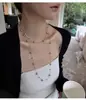 Collar de perlas largas irregulares, estilo francés, ligero, de lujo, elegante, de lana, con cadena, sencillo, de alta gama, al por mayor, para mujer.