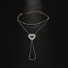 Pulsera de Dedo de Amor de Alta Gama Nueva de AliExpress Moda Europea y Americana Novia Boda Pulsera de Pedrería Pulsera