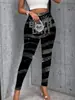 Leggings de Moda Feminina Transfronteiriços com Estampa de Arte Abstrata, Leggings com Estampa Digital 3D, Personalizáveis, Podem Ser Encomendados em Atacado a Partir de Uma Peça