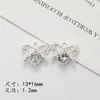 Novo Pingente de Laço com Strass Incrustado em Liga para Chaveiro DIY, Colar, Brinco, Acessórios de Joia, Materiais