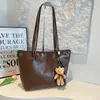 Bolso Tote Estampado de Leopardo para Mujer, Gran Capacidad, Retro, para el Trabajo, Viaje, Bolso de Mujer de Nicho, Casual, Versátil, Bolso de Hombro