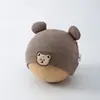Gorro para bebé estilo coreano para primavera y otoño, gorro de punto de oso lindo para recién nacidos, gorro de protección para fontanela para bebés niños