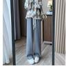 Pantalones de Pierna Ancha de Cachemira Rosa Combinan con Todo para Mujer Otoño e Invierno Nuevos de Cintura Alta con Caída Sueltos Casuales Pantalones Rectos de Punto Coreanos