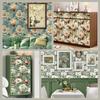 Papel Pintado Adhesivo de Flores Grandes Americanas Pared de Fondo Cálida para Dormitorio Renovación Pastoral Francesa Retro Pegatina Decorativa de Pared Papel Pintado para Invitados
