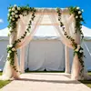Cortina de Tul Transparente de una Pieza para Arcos de Boda y Festival, Decoración de Salón, Decoración de Fondo para Fiesta de Cumpleaños