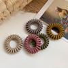Liga para el Cabello de Cordón de Teléfono Escarchado, Color Morandi Sin Marcas de Alta Elasticidad, Accesorios para el Cabello de Estilo Coreano