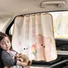 Cortinas para ventana de coche Blue Rain incrustadas, con diseños de tulipán y oso de dibujos animados, para protección solar, aislamiento térmico y sombreado; cortinas para ventana lateral de coche