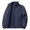 Jaqueta de Algodão Grossa Casual Simples com Gola Alta para Primavera e Outono, Venda Quente Transfronteiriça, Roupa de Trabalho com Personalização de Logotipo