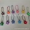 Ins Fofa Cor Flor Cor Doce Corrente de Contas Pintadas Pendente para Bolsa Fresca Chaveiro Macaron Pingente