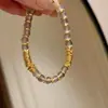 Pulsera de Perlas Palacio Francés, Retro, Elegante, De Alta Gama, Estilosa Única, Pulsera de Cuerda Elástica, Pulsera para Mujer