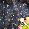 Outono e Inverno Algodão Sarja Espessa Estampado Floral Pequeno Roupa Exterior Vestido Feminino Roupa Infantil Padrão Alga Flor Aquática
