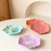 Bandeja de Flor de Amapola y Hoja de Loto Molde de Silicona DIY Aromaterapia Yeso Bandeja de Almacenamiento de Loto Molde de Resina