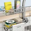 Suporte para torneira rack de drenagem de pia de aço inoxidável rack de armazenamento de pano para cozinha e banheiro doméstico