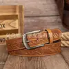 Cinturón Versátil Casual de Moda Pu Cuero Universal para Hombres y Mujeres con Hebilla Cuadrada Curva Nueva Textura Retro Transfronterizo