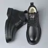 Zapatos de Invierno de Algodón para Hombre con Forro de Felpa, Cálidos, Antideslizantes, Zapatos Casuales de Caña Alta, Botas de Algodón para Negocios, Zapatos Gruesos de Cuero de Algodón, Venta al por Mayor Dropshipping