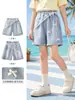 Shorts para Niñas con Pedrería, Pantalones de Mezclilla para Niños, Nuevo Estilo Verano 2026, Atuendo de Verano para Niñas, Pantalones Versátiles para Niños Mayores