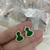 Pendientes de Calabaza Malquita Fritillaria Kirin Seiko Pendientes de Moda Versátiles Venta Directa de Fábrica Estilo Ins Concha