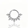 Anillo de Nariz Puntiagudo Incrustado con Circonita de Acero Inoxidable 316, Unisex, Joyería Popular para Piercings Transfronterizos
