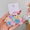 Acessórios de Cabelo para Meninas Coreanas Laço de Lantejoula Flor de Cinco Cores Grampo de Cabelo Pequeno Headband Infantil Grampo Doce Elástico para Rabo de Cavalo