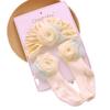 Conjunto Combinado de Touca Fetal e Meias para Recém-Nascidos com Várias Flores Pequenas Frescas para Bebês Meninas e Lactentes para Proteger a Fontanela